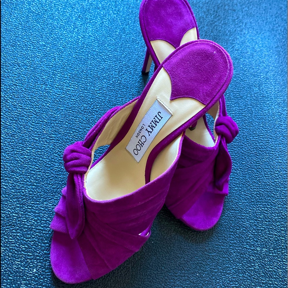 Jimmy Choo Purple Suede Heels